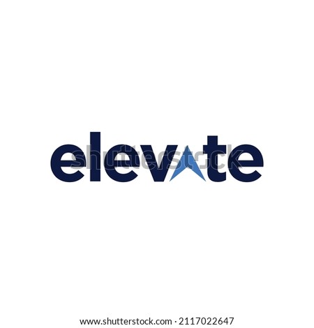 ELEVATE modern logo vector TYPOGRAPHY for download Royalty-Free Stock Photo #2117022647