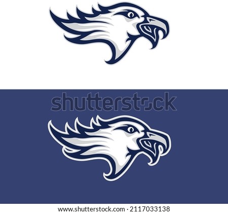 Eagle Head Sports Vector Logo High School College Professional
