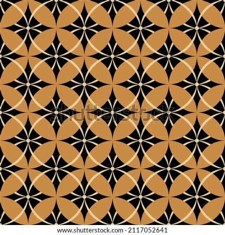 Seamless abstract chain pattern on black. Vector Illustration.