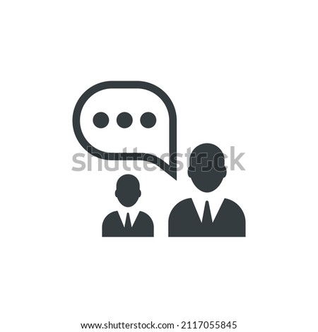 Discussion icon, Discussion vector illustration