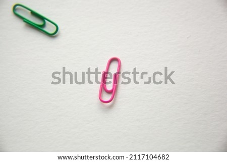 bright plastic colored paper clips