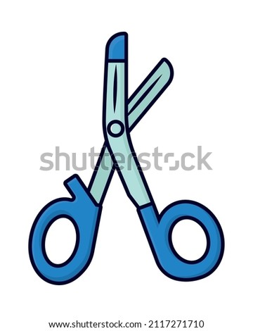 medical scissors icon on white background