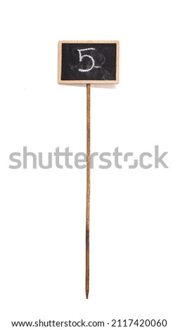 blackboard to display prices on a stick. isolated white background