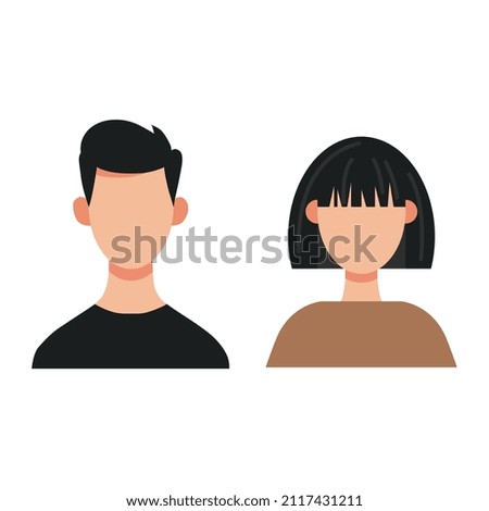 Boy and girl icon. Man and woman. Vector image.