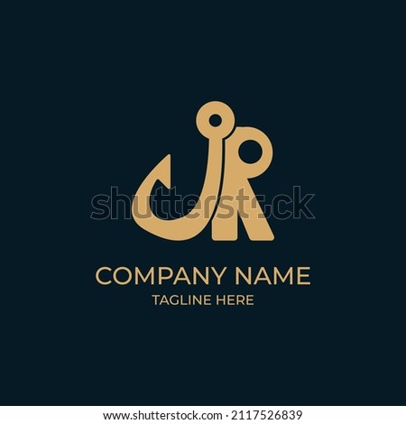 Letter JR logo design vector