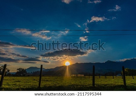 summer sunset from Cogua Cundinamarca, in the savannah of Bogotá
