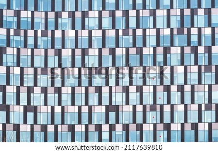 Detail of a modern office building. Glass building office in the center of Bucharest.