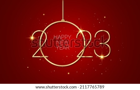 2023 Happy New Year Background Design. Greeting Card, Banner, Poster. Vector Illustration. Royalty-Free Stock Photo #2117765789