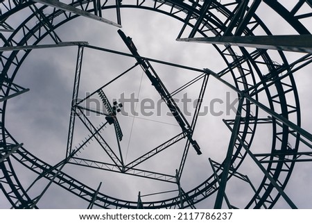 A scenic view of details of an abandoned amusement park in Elektrenai, Lithuania Royalty-Free Stock Photo #2117786237