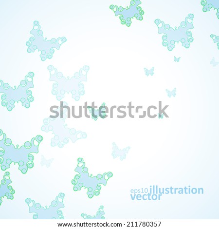 Abstract Butterfly background, futuristic art illustration eps10