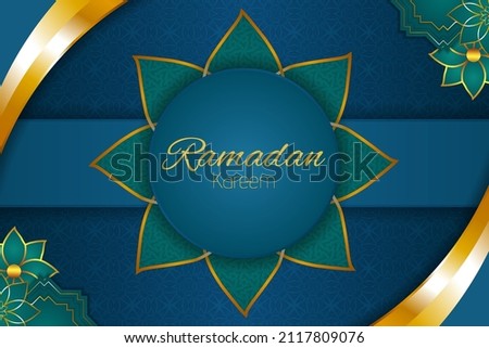 Ramadan kareem islamic background with element