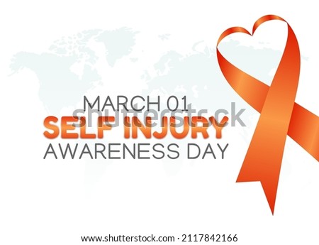 vector graphic of self injury awareness day good for self injury awareness day celebration. flat design. flyer design.flat illustration.