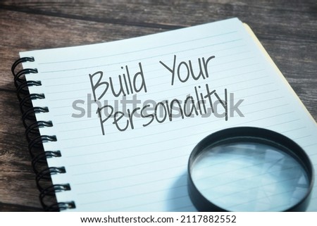 Build Your Personality wording. Motivational concept