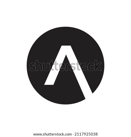 Letter A Monogram Logo Design, Creative Modern Icon A, Black and White