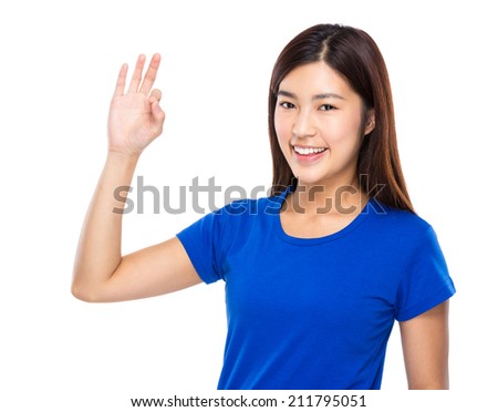 Woman hand with ok sign