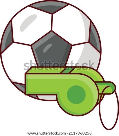 football Vector illustration isolated on a transparent background. vector line flat icons for concept or web graphics.