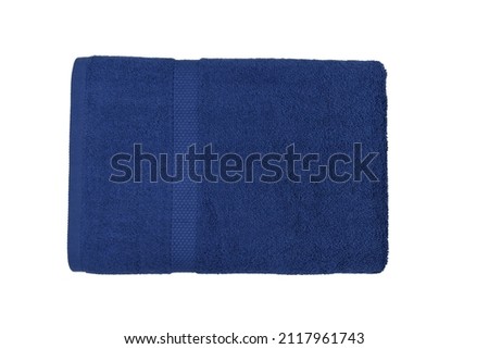 Royal Blue Bath Towel Diamond Fancy Texture 100% Cotton Terry towel Royalty-Free Stock Photo #2117961743
