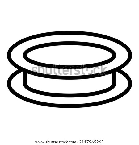 Aluminium circle icon outline vector. Car wheel. Alloy chrome