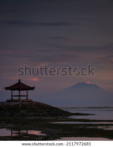 Beautiful sunrise at sanur beach, Bali, Indonesia