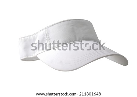 White visor on white background Royalty-Free Stock Photo #211801648