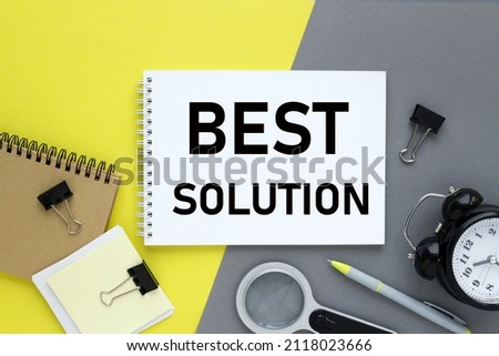 Best solution Open laptop and other office supplies Yellow and gray