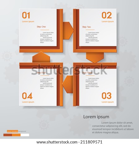 Design clean number banners template/graphic or website layout. 4 circle steps
