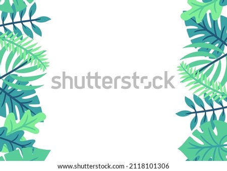 Modern tropical leaves background design. Botanical background. Tropical plant background