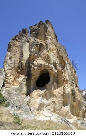 Caves in the Phrygian valley in Turkey