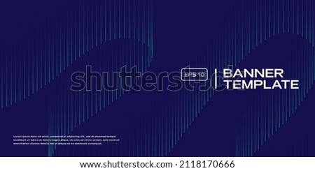 Minimal geometric banner with linear pattern. Vector template. Royalty-Free Stock Photo #2118170666