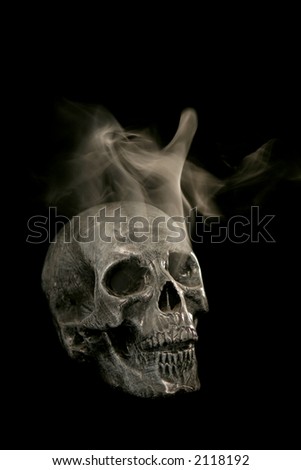 Smoking Skull Royalty-Free Stock Photo #2118192