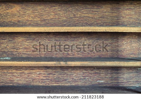 Old wood shelf in abandoned house