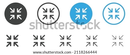 minimize icon rally compact size small scale arrows icons . shrink icon resize in arrows	
 Royalty-Free Stock Photo #2118266444