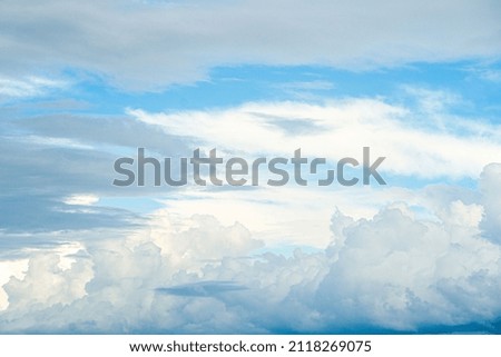 a Sunny blue sky with clouds