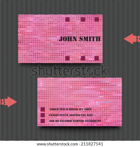 Business card template abstract background. Eps10 Vector illustration
