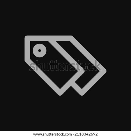 sale tags icon with black background