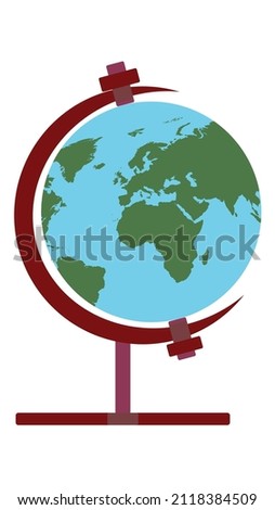 World Globe Clip-Art Isolated Vector. Flat Design