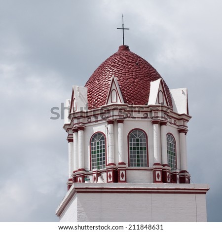 Dome of the main church in Guatape, Colombia (near Medellin)
