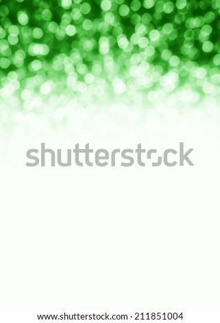 Christmas Background. Holiday Abstract Glitter Defocused Background With Blinking Stars. Blurred Bokeh with empty white space