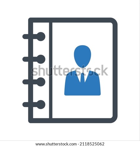 Address book icon. Vector and glyph
