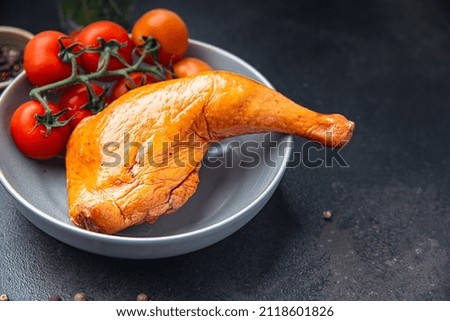 chicken leg meat poultry meal food snack on the table copy space food background keto or paleo diet