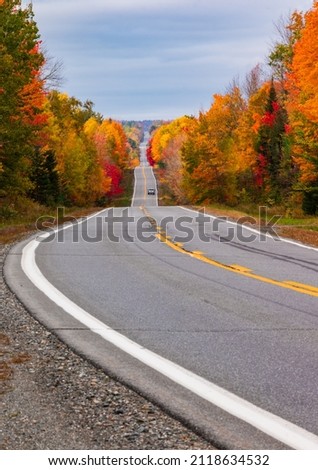 Classic autumn colors and roads