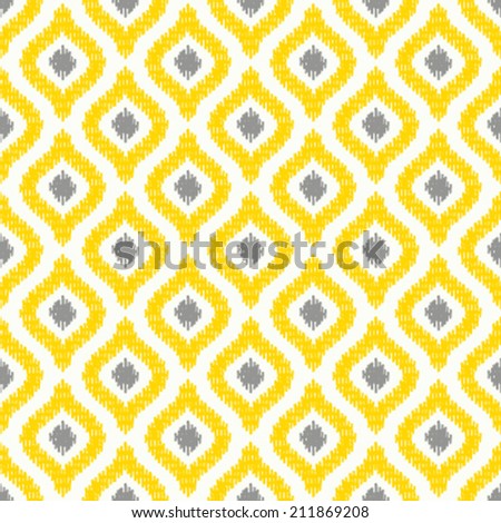 Seamless Modern Ikat Ogee Background Pattern