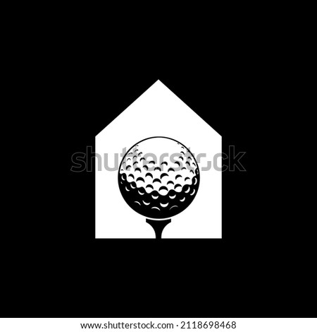 Golf House Logo Template Design Vector, Emblem, Design Concept, Creative Symbol, Icon
