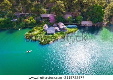 Aerial view of Tuyen Lam lake Da Lat city, Vietnam.