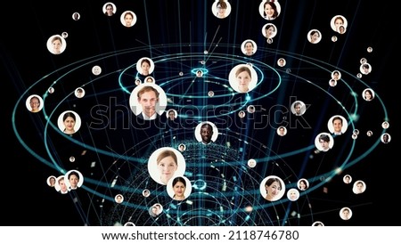 People and communication network concept. Social networking. Human resources.