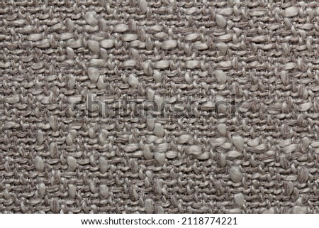 interlacing of coarse threads in fabric close-up