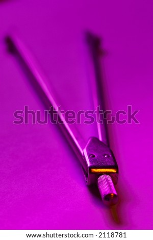 macro picture of compasses in the pink color