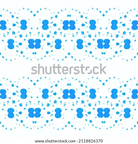 Kaleidoscope Seamless Artwork. Blue Bohemian Wallpaper. Graphic Hand drawn Design. Indigo Trendy Floral Tile. Geometric Tie Dye Border. Ethnic Print Boho. Indigo Pillowcase Tapestry.