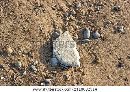 Stones washed up on a beach