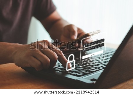cyber security in two-step verification, Login, User, identification information security and encryption, Account Access app to sign in securely or receive verification codes by email or text message. Royalty-Free Stock Photo #2118942314